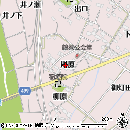 愛知県豊橋市賀茂町川原周辺の地図