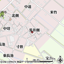 愛知県西尾市針曽根町荒井側周辺の地図
