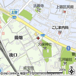 愛知県豊川市久保町社地周辺の地図