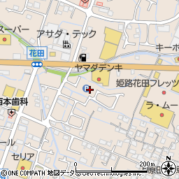 兵庫県姫路市花田町上原田周辺の地図