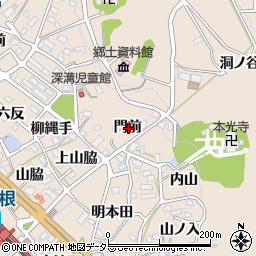 愛知県額田郡幸田町深溝門前周辺の地図