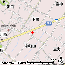 愛知県豊橋市賀茂町御灯田周辺の地図