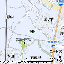 愛知県武豊町（知多郡）東大高（池田）周辺の地図