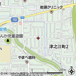 大阪府高槻市津之江町周辺の地図