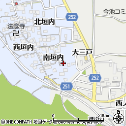 京都府城陽市水主南垣内7周辺の地図