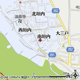 京都府城陽市水主南垣内16周辺の地図