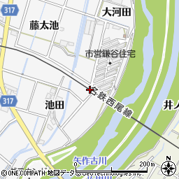 愛知県西尾市鎌谷町巡見周辺の地図