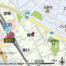 愛知県豊川市久保町揚畑周辺の地図