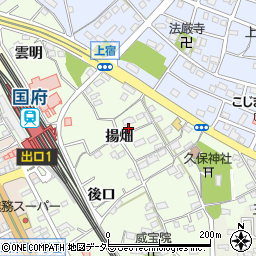 愛知県豊川市久保町（揚畑）周辺の地図