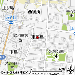 愛知県蒲郡市水竹町東脇島周辺の地図
