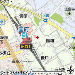 愛知県豊川市久保町（葉善寺）周辺の地図
