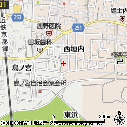 京都府城陽市富野西垣内65周辺の地図