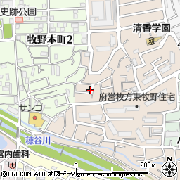 大阪府枚方市東牧野町19-8周辺の地図