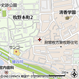 大阪府枚方市東牧野町19-9周辺の地図