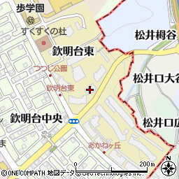 京阪東ローズタウン・ファインガーデンあゆみヶ丘　Ｃ棟周辺の地図