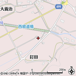 愛知県豊橋市石巻西川町釘田周辺の地図