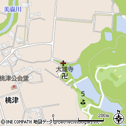 兵庫県三木市細川町桃津周辺の地図
