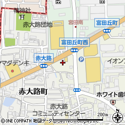 大阪府高槻市富田丘町14周辺の地図