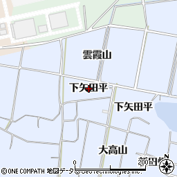 愛知県知多郡武豊町東大高下矢田平周辺の地図