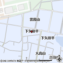 愛知県武豊町（知多郡）東大高（下矢田平）周辺の地図