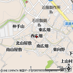 愛知県額田郡幸田町深溝西広畑周辺の地図