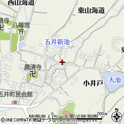 愛知県蒲郡市五井町中郷10周辺の地図