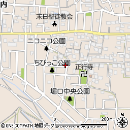 京都府城陽市富野（堀口）周辺の地図