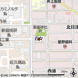 愛知県豊川市本野町百々周辺の地図
