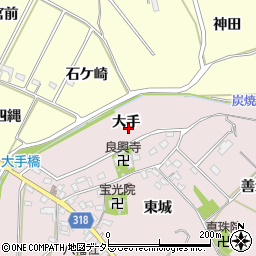 愛知県西尾市吉良町駮馬大手周辺の地図