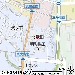 愛知県武豊町（知多郡）東大高（北浜田）周辺の地図