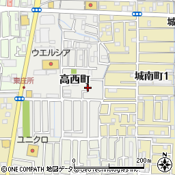 大阪府高槻市高西町13周辺の地図