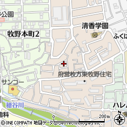 大阪府枚方市東牧野町17周辺の地図