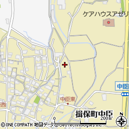 兵庫県たつの市揖保町中臣周辺の地図