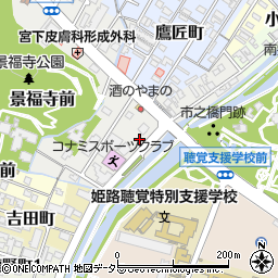 兵庫県姫路市材木町周辺の地図
