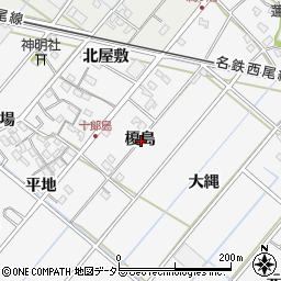 愛知県西尾市鎌谷町榎島周辺の地図