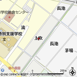愛知県西尾市斉藤町上吹周辺の地図