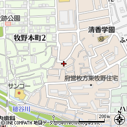 大阪府枚方市東牧野町20-18周辺の地図