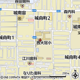 大阪府高槻市城南町周辺の地図