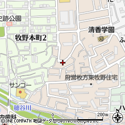 大阪府枚方市東牧野町20周辺の地図