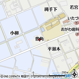 愛知県豊川市野口町豊角周辺の地図
