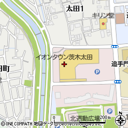 スターバックスコーヒーイオンタウン茨木太田店周辺の地図