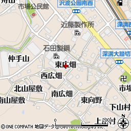 愛知県額田郡幸田町深溝東広畑周辺の地図
