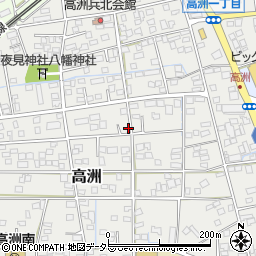 静岡県藤枝市高洲周辺の地図