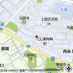 愛知県豊川市八幡町上宿50周辺の地図