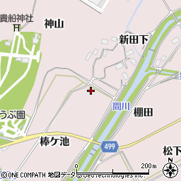 愛知県豊橋市賀茂町棒ケ池周辺の地図