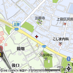 愛知県豊川市八幡町上宿54周辺の地図