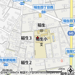 鈴鹿市役所幼稚園　稲生幼稚園周辺の地図