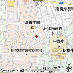 大阪府枚方市東牧野町14周辺の地図