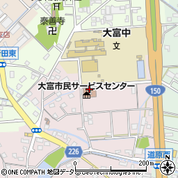 焼津市大富市民サービスセンター周辺の地図