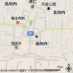 京都府城陽市富野（南垣内）周辺の地図